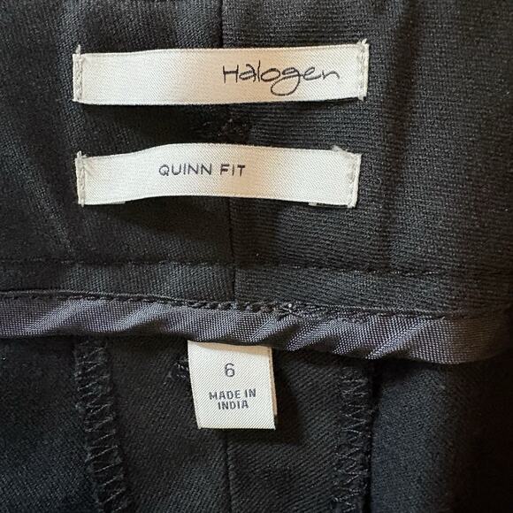 Halogen Black Quinn Fit Women’s Ankle Pants Size 6 Flat Front Mid Rise - Picture 7 of 12